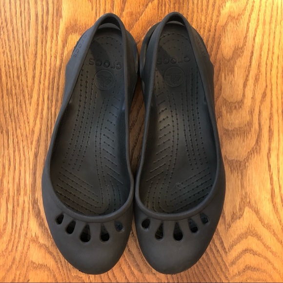 Crocs Malindi Black Flats/Sandals, Size 11 - Picture 7 of 7